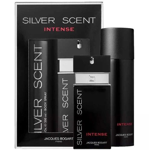 Jacques Bogart Silver Scent Intense Set 100ml + 200ml Desodorante Spray (H)