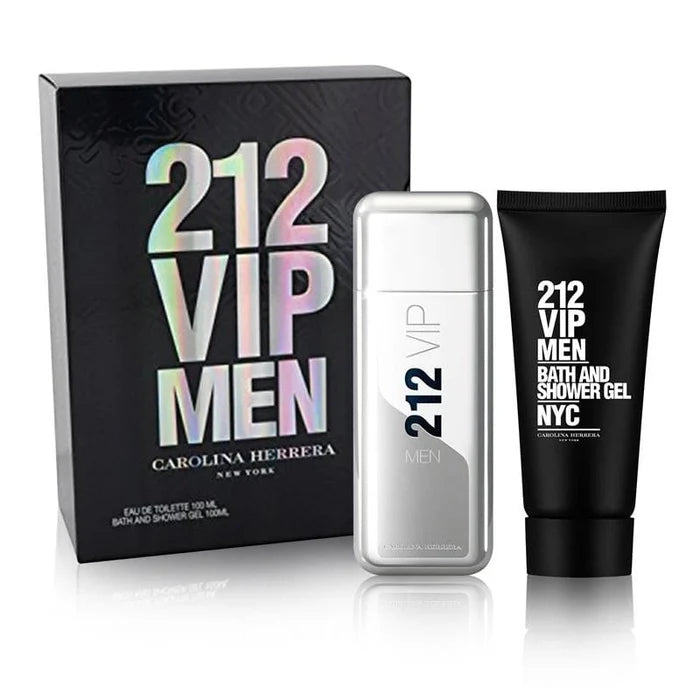 CAROLINA HERRERA 212 VIP MEN SET 100ML EDT+ 100ML SHOWER GEL