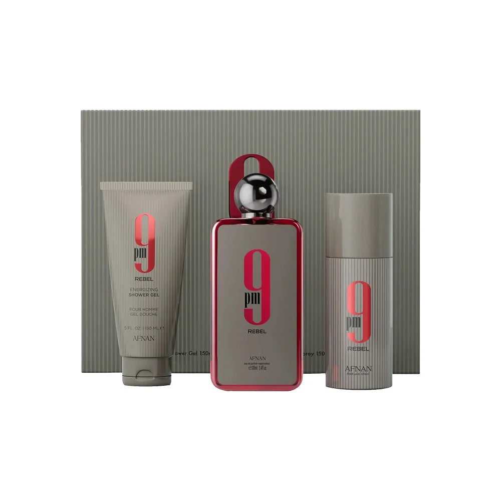 Afnan 9pm Rebel Edp 100ml + Sg 150ml + Deo 150ml (H)